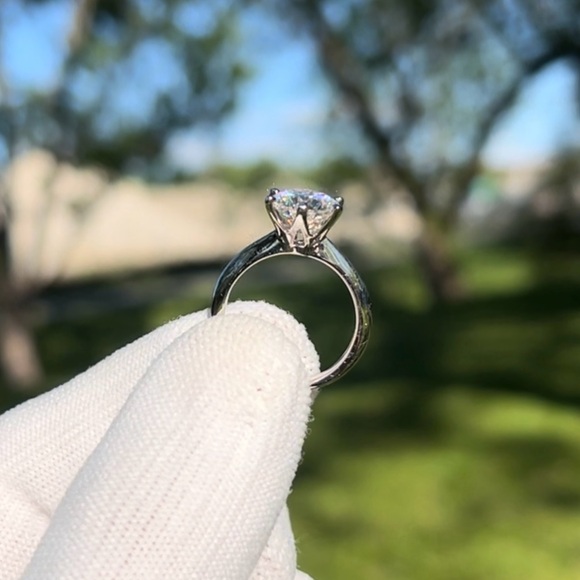 3CT MOISSANITE DIAMOND WEDDING / ENGAGEMENT RING - Picture 1 of 13